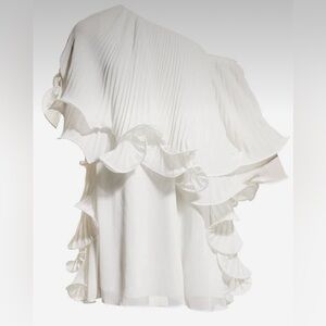 Badgley Mischka - Crinkle Asymmetrical One-Shoulder Dress